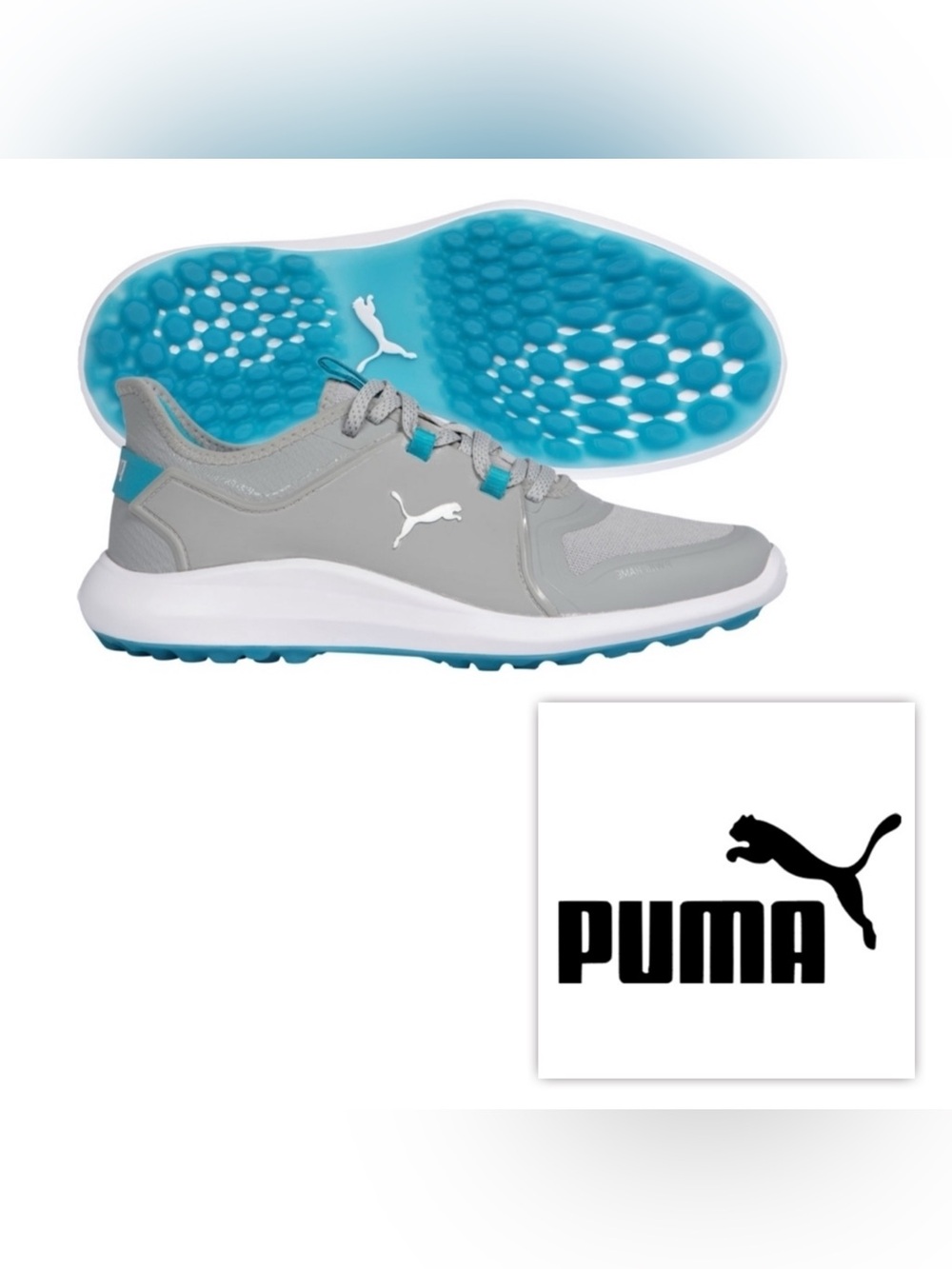 NWT Puma Women 6 IGNITE Fasten8 Golf Shoes Athletic Shoes Sneakers Grey Blue